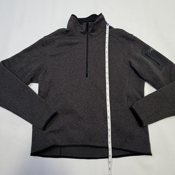 Arc'teryx Sweater Womens Medium Gray Covert Zip Neck Fleece Pullover Hiking - Picture 6 of 10